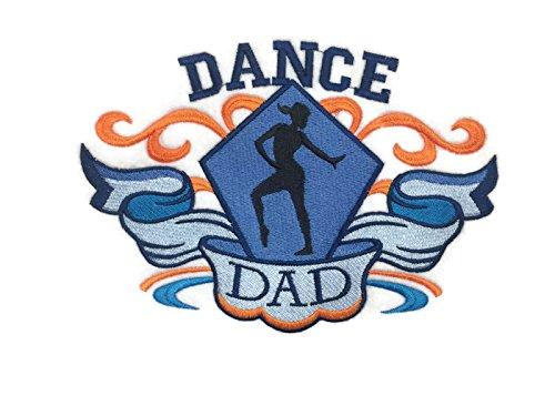 Let's Dance Embroidered patch featuring Dance - Dad design, made from high-quality embroidery thread and cotton base, ideal for iron-on or sewing.