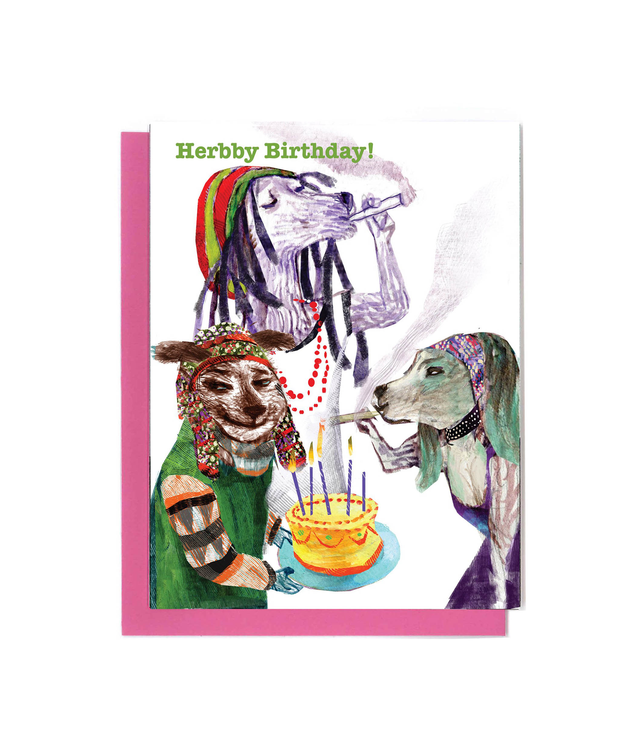 A set of 8 whimsical dog-themed birthday cards by John Littleboy, neatly packaged in a tidy box with matching envelopes.