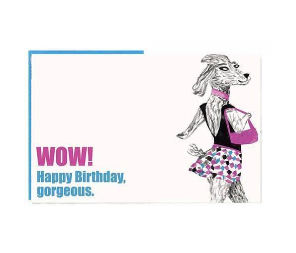 A set of 8 whimsical dog-themed birthday cards by John Littleboy, neatly packaged in a tidy box with matching envelopes.