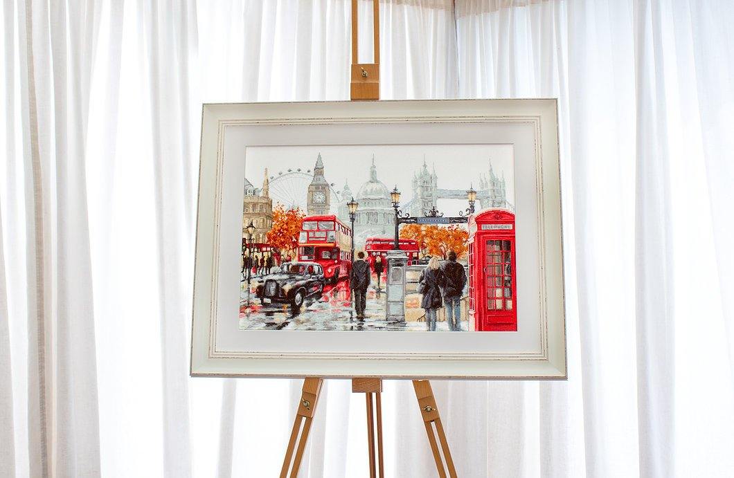 London B2376L Counted Cross-Stitch Kit featuring Aida canvas, 52 Anchor colors, and needle, designed by Richard Macneil.