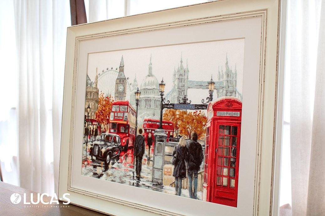 London B2376L Counted Cross-Stitch Kit featuring Aida canvas, 52 Anchor colors, and needle, designed by Richard Macneil.