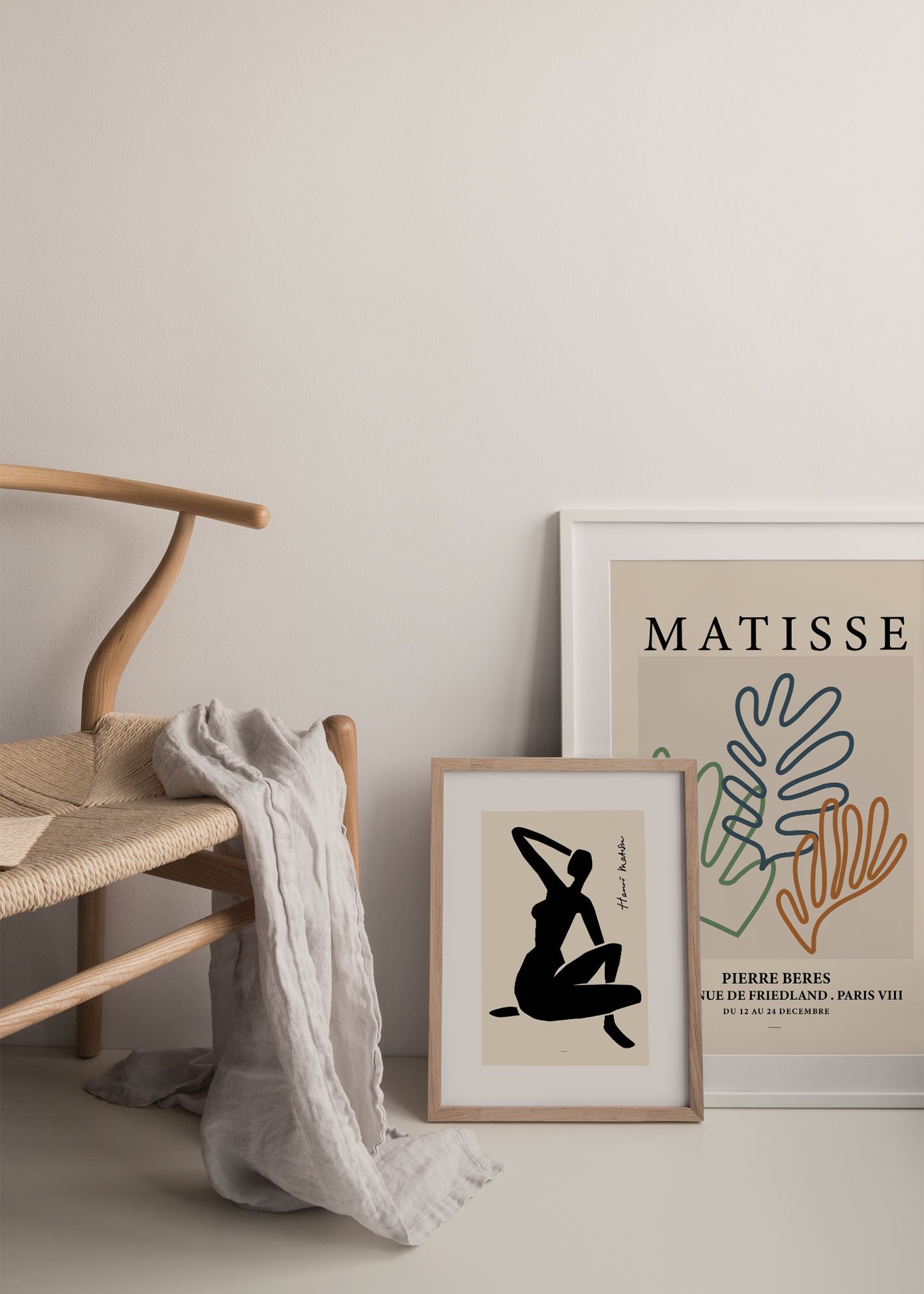 A vibrant art print from the Matisse Black Nude collection, showcasing abstract shapes and colors inspired by Henri Matisse's innovative techniques.