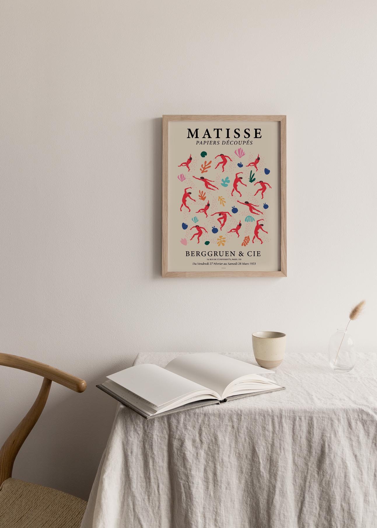 A vibrant art print from the Matisse Figures Forms collection, showcasing colorful shapes and figures inspired by Henri Matisse's innovative paper cutouts.