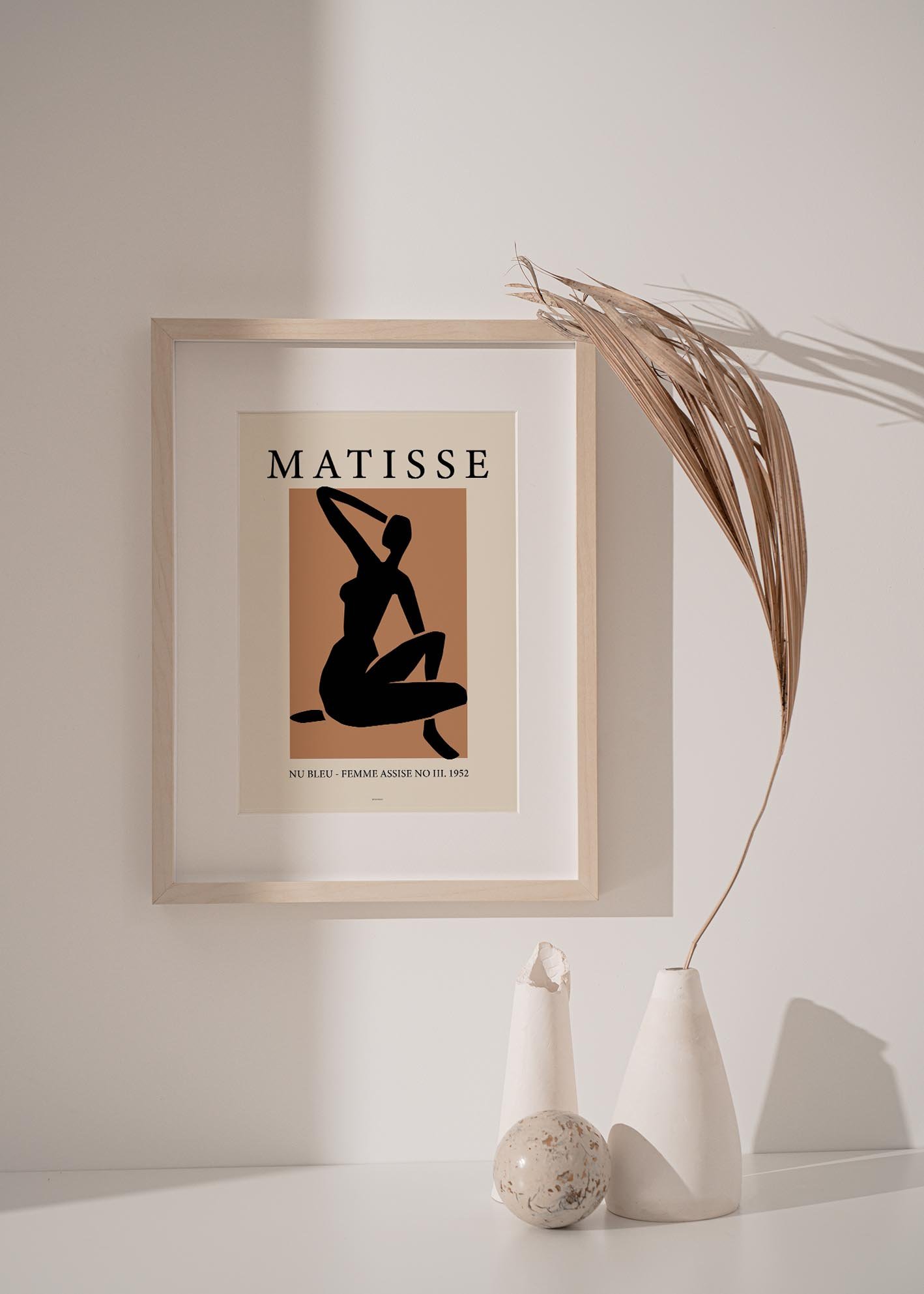 Matisse Nude Poster featuring colorful paper-cut shapes inspired by Henri Matisse's unique artistic style.