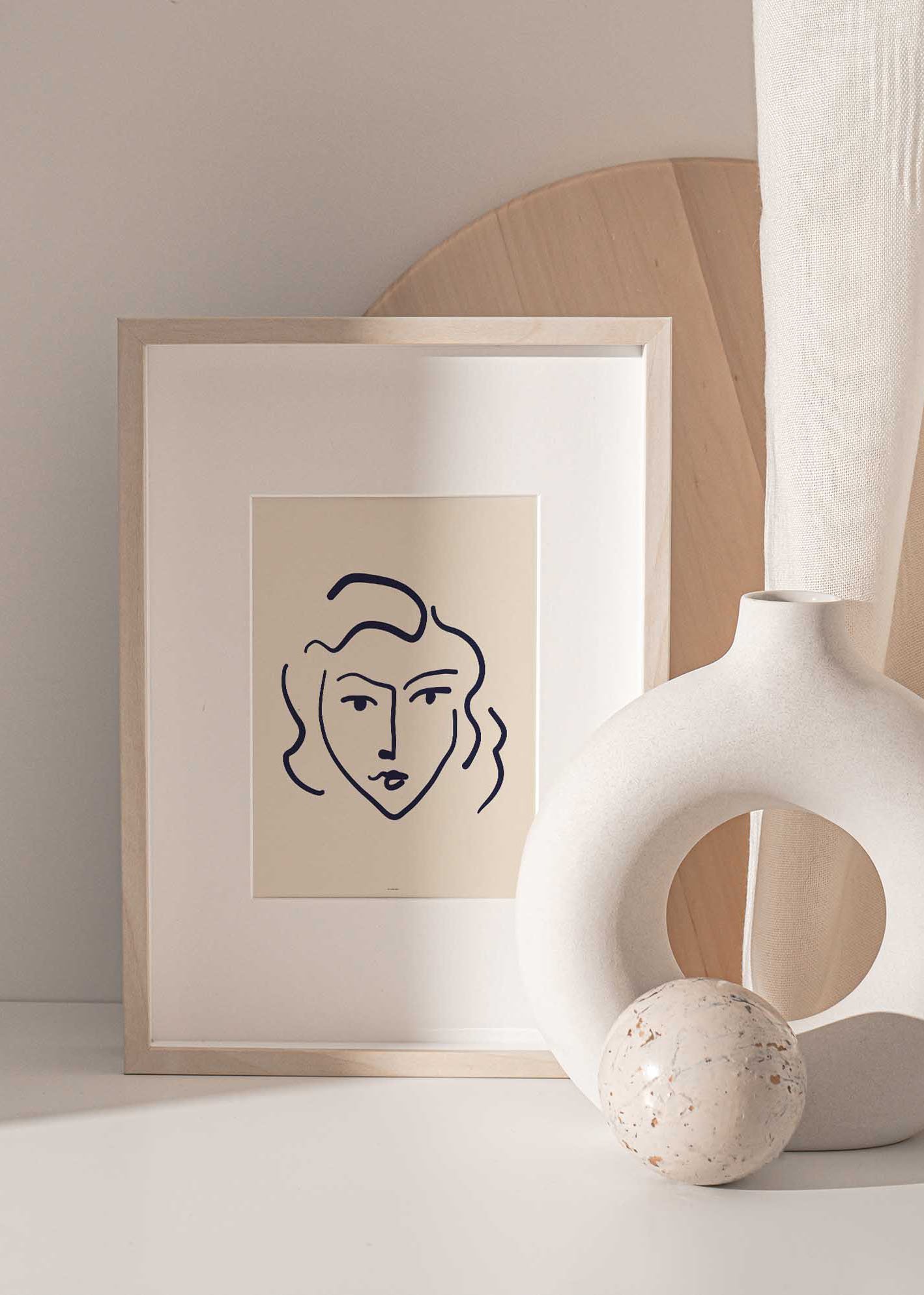 A vibrant art print inspired by Henri Matisse, featuring expressive shapes and colors, perfect for home decor.