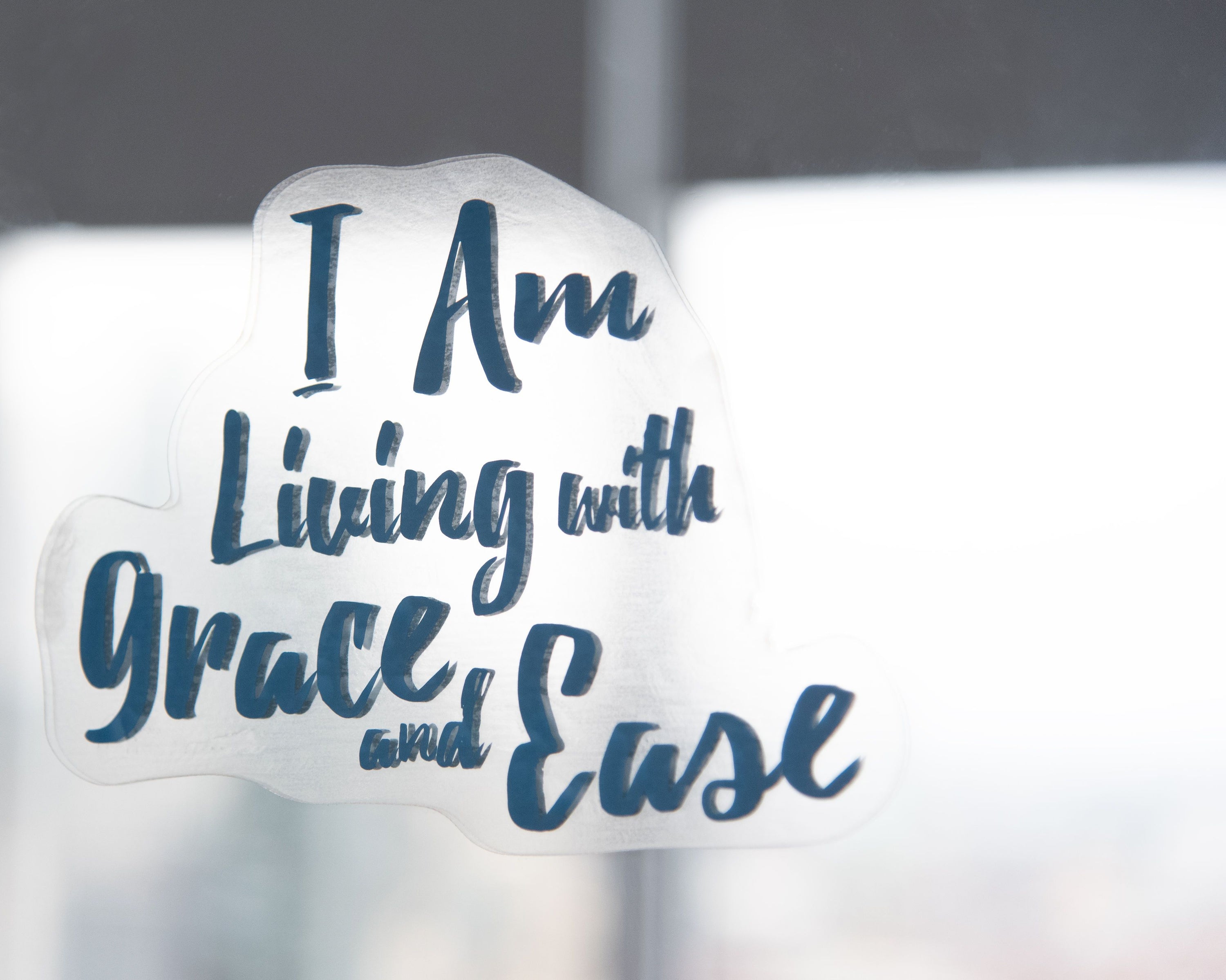 Mirror Affirmation Decals featuring positive messages for motivation and self-confidence, designed for mirrors, walls, and laptops.