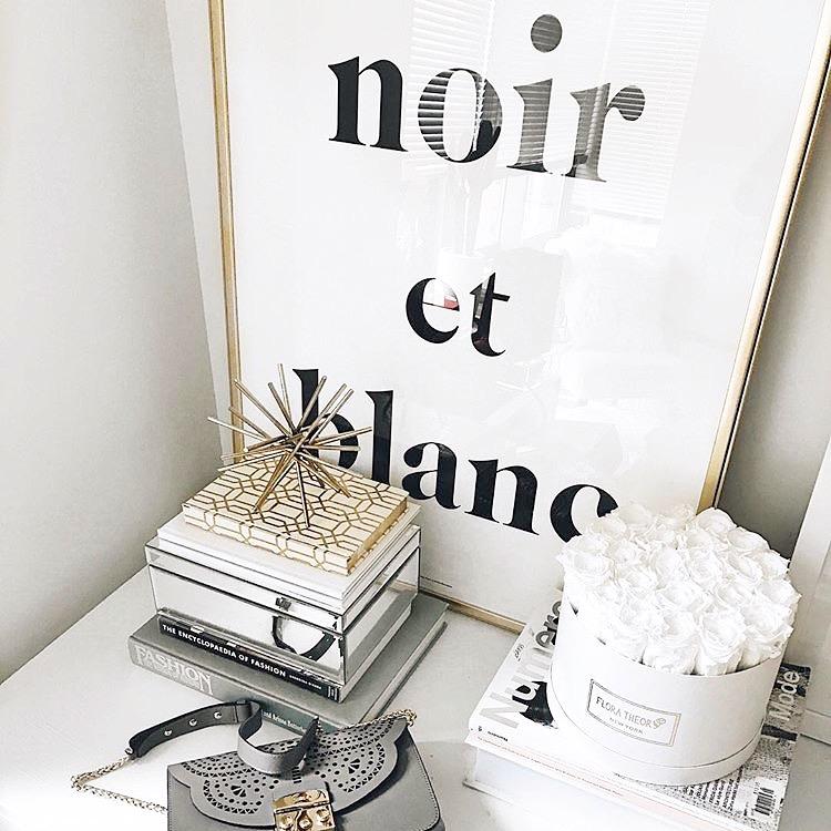 Noir Et Blanc art print showcasing elegant monochrome design on high-quality stock.