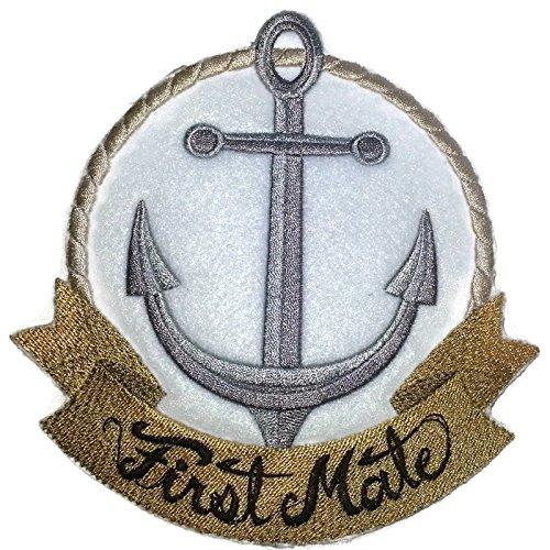 Ocean Calling First Mate embroidered patch, featuring intricate designs and vibrant colors, perfect for iron-on or sew-on applications.