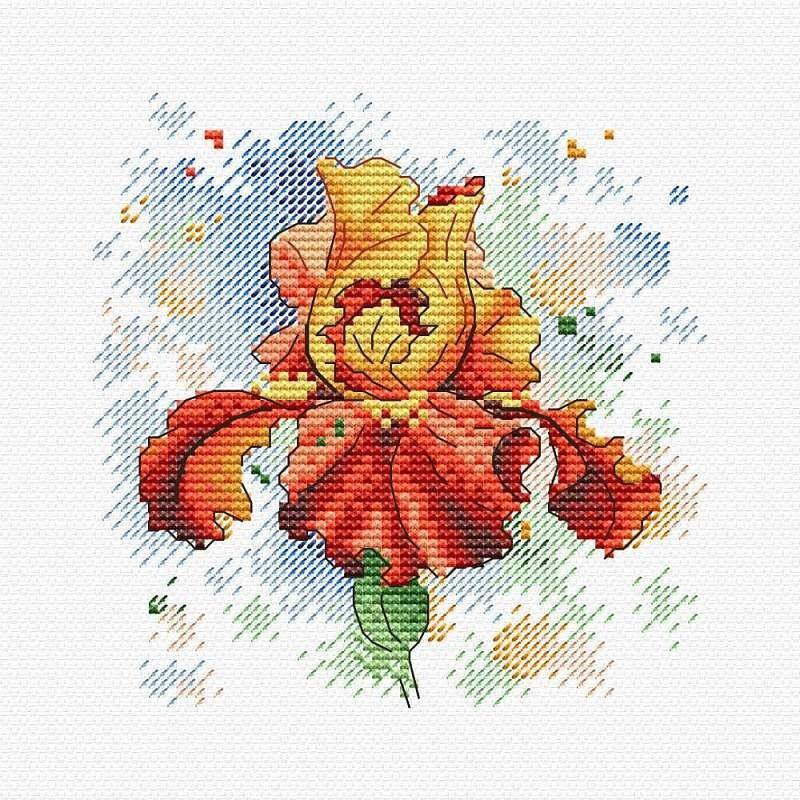 Passion Charm SM-384 Counted Cross Stitch Kit featuring 14 count AIDA canvas, 13 cotton threads, and monochrome chart.