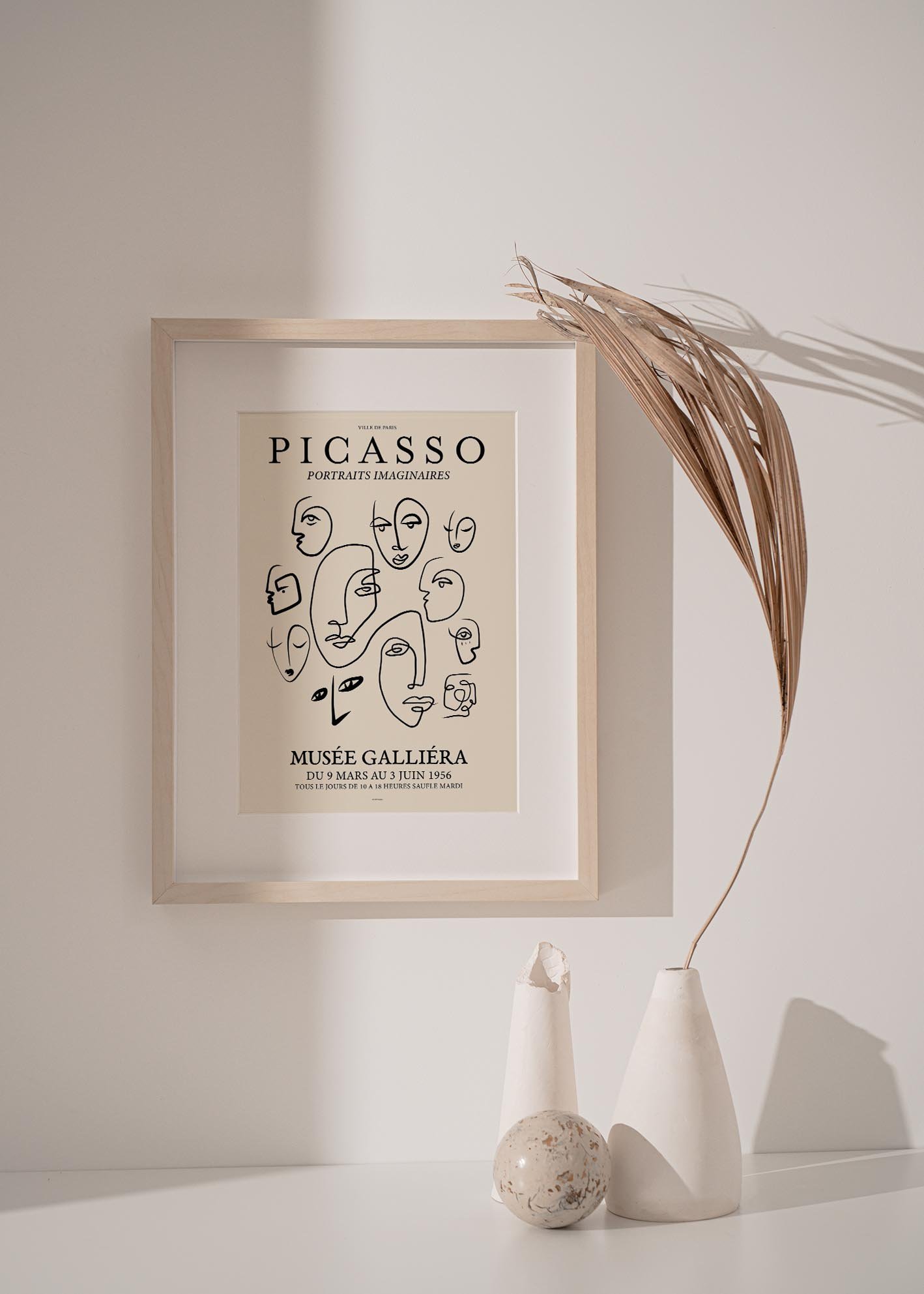 A high-quality print of a Picasso portrait showcasing vibrant colors and intricate details, perfect for art enthusiasts.