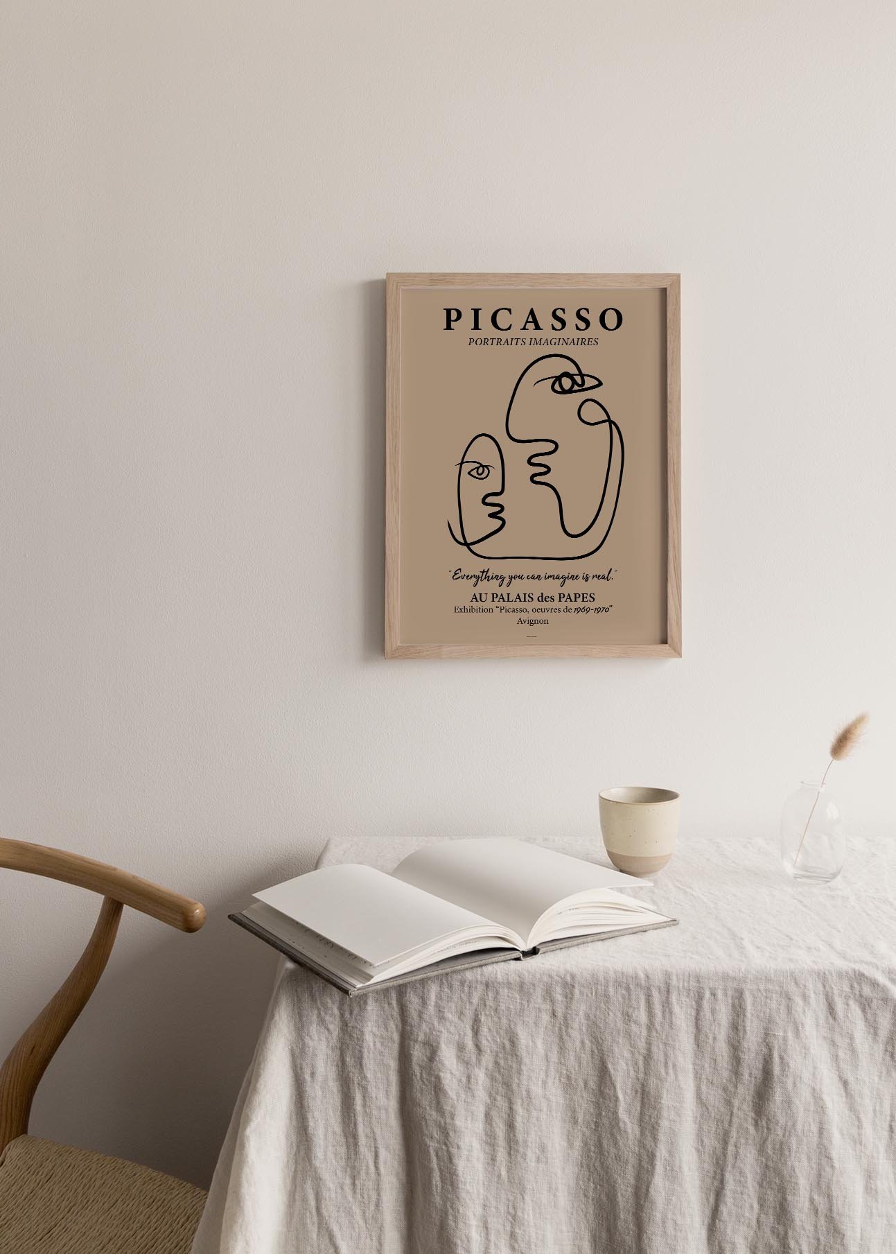 A vibrant Picasso Visages Poster featuring abstract faces in a colorful cubist style, perfect for art lovers and modern decor.