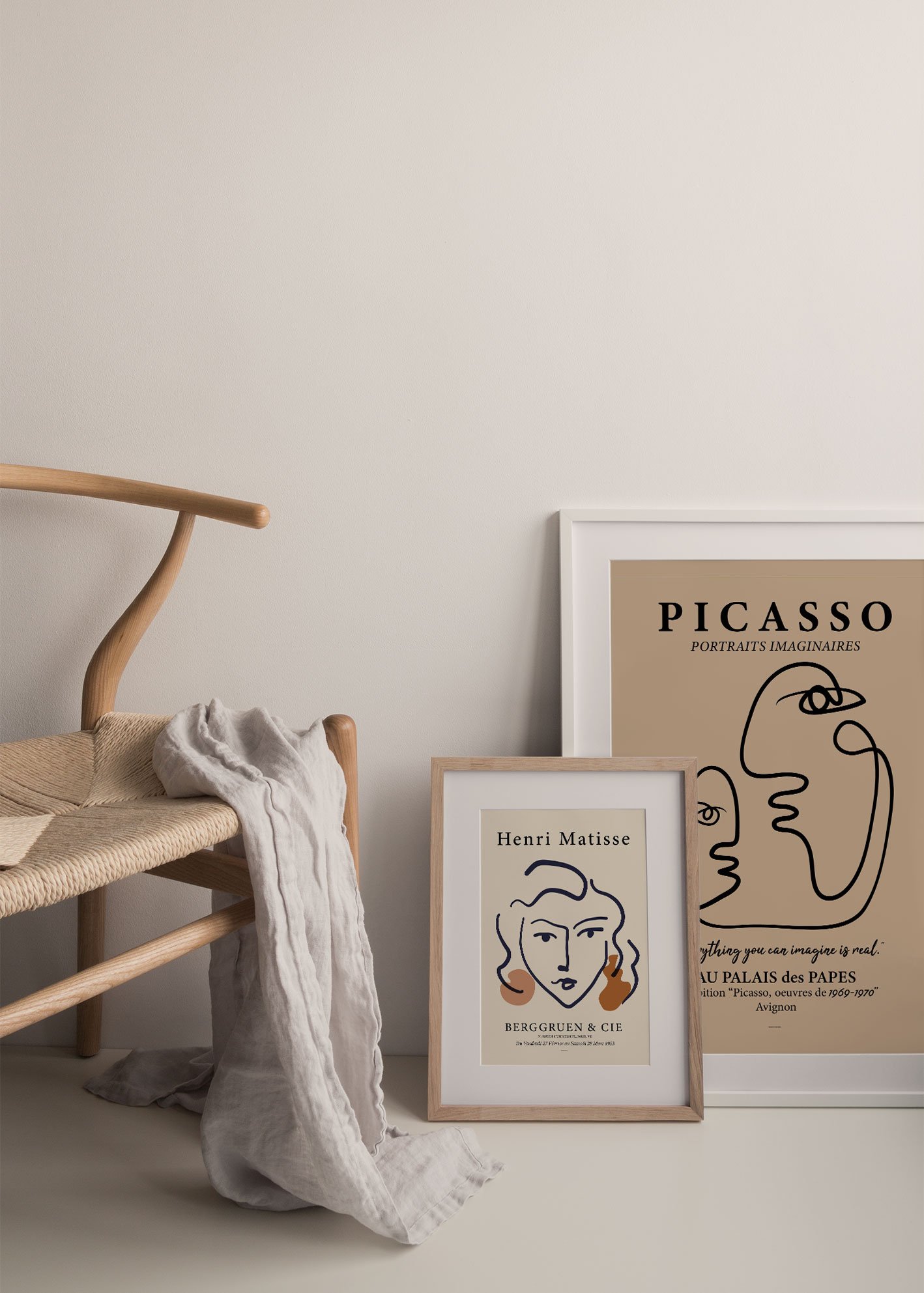 A vibrant Picasso Visages Poster featuring abstract faces in a colorful cubist style, perfect for art lovers and modern decor.