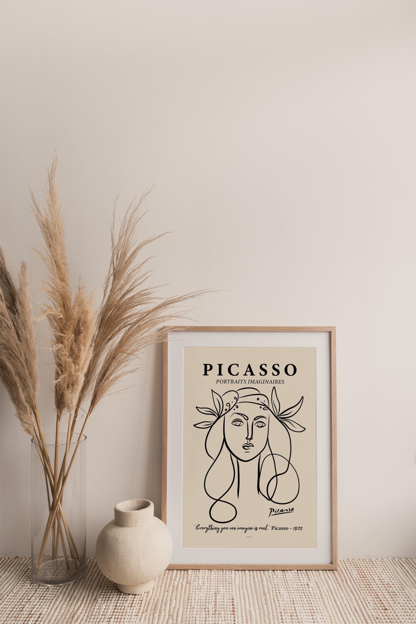 Art print of Picasso's War and Peace, showcasing vibrant colors and intricate details, perfect for home decor.