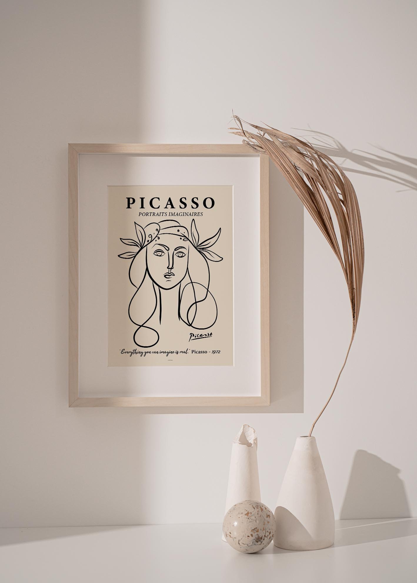 Art print of Picasso's War and Peace, showcasing vibrant colors and intricate details, perfect for home decor.