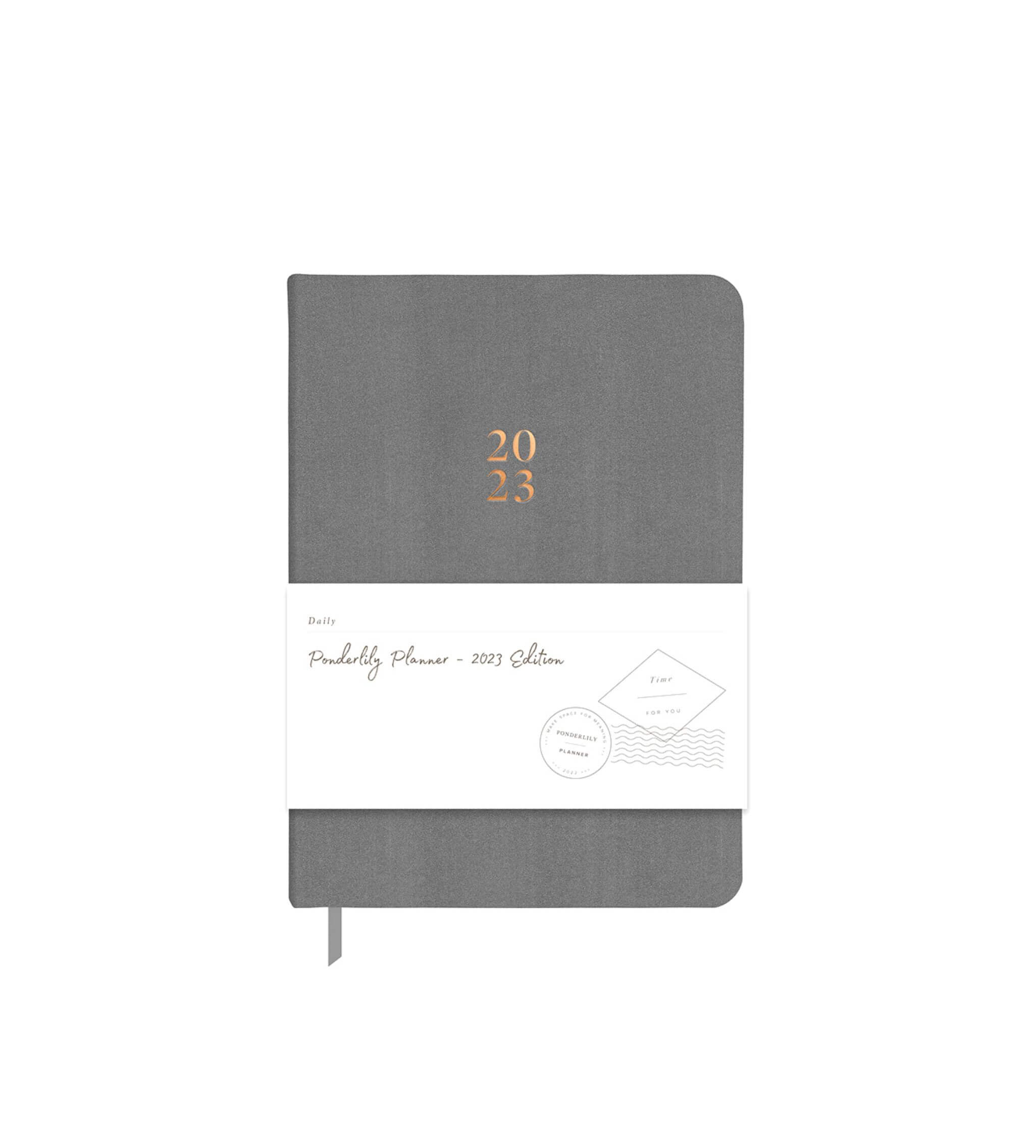 2023 grey daily productivity planner