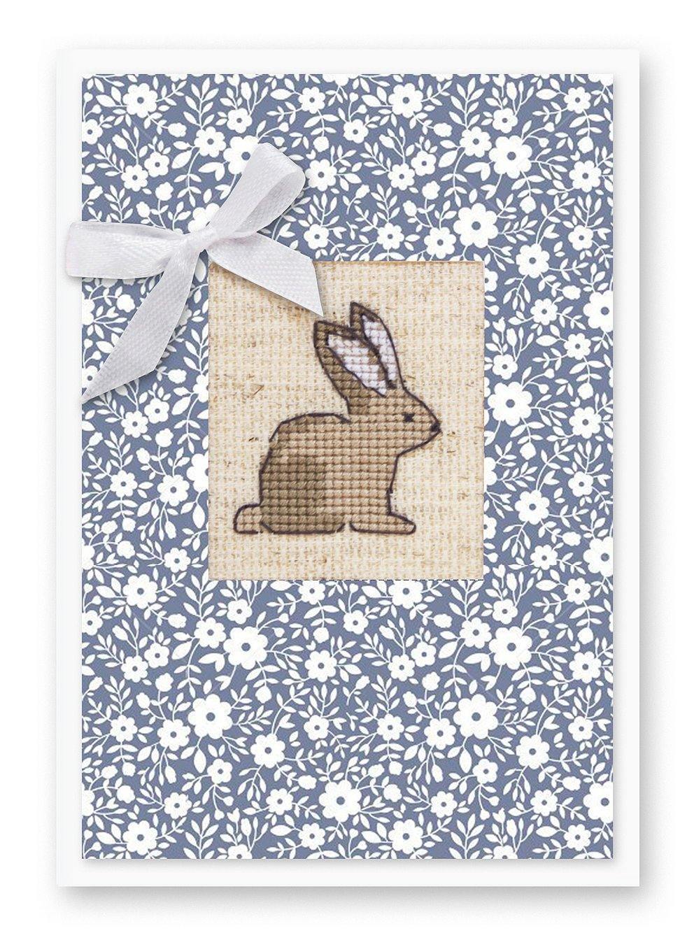 Post Card SP-65L Counted Cross-Stitch Kit featuring Aida canvas, Anchor threads, and needle.