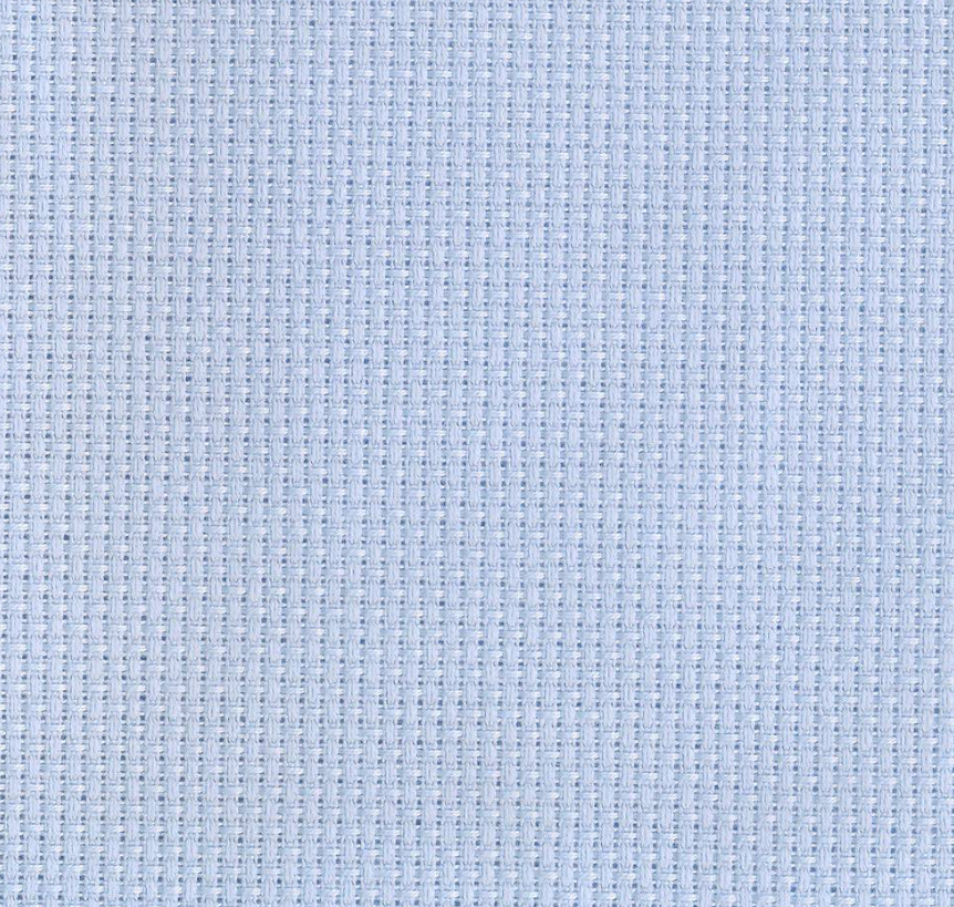 Precut Zweigart Stern-Aida 3706/5130 in Pale Blue, 14 count cotton canvas, dimensions 48x53 cm, ideal for embroidery projects.