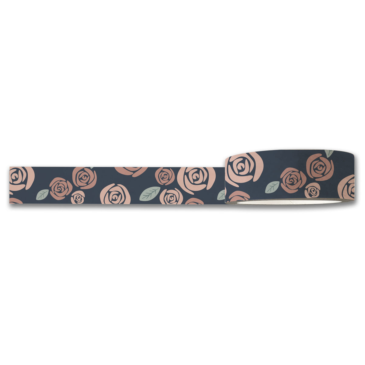 A roll of Roses Washi Tape featuring a beautiful floral design, ideal for crafting and stationery projects.