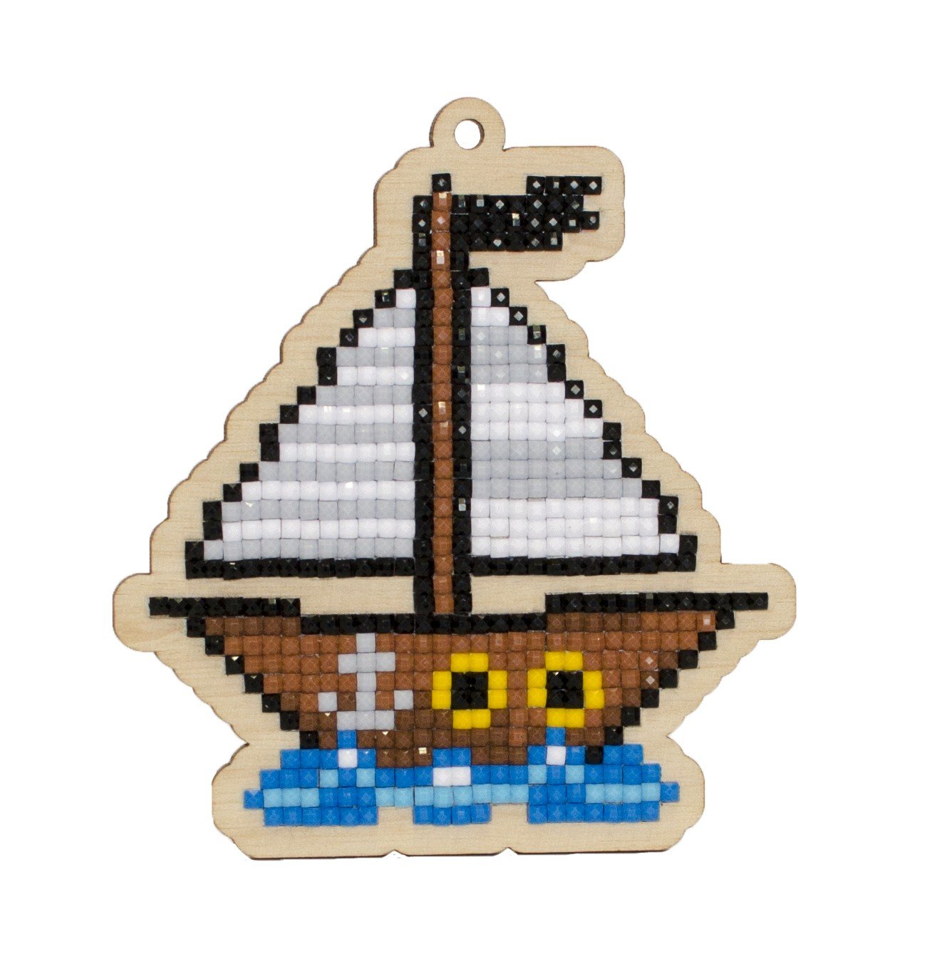 Sailing Ship WWP257 DIY crafting kit with colorful rhinestones and materials for creative projects.