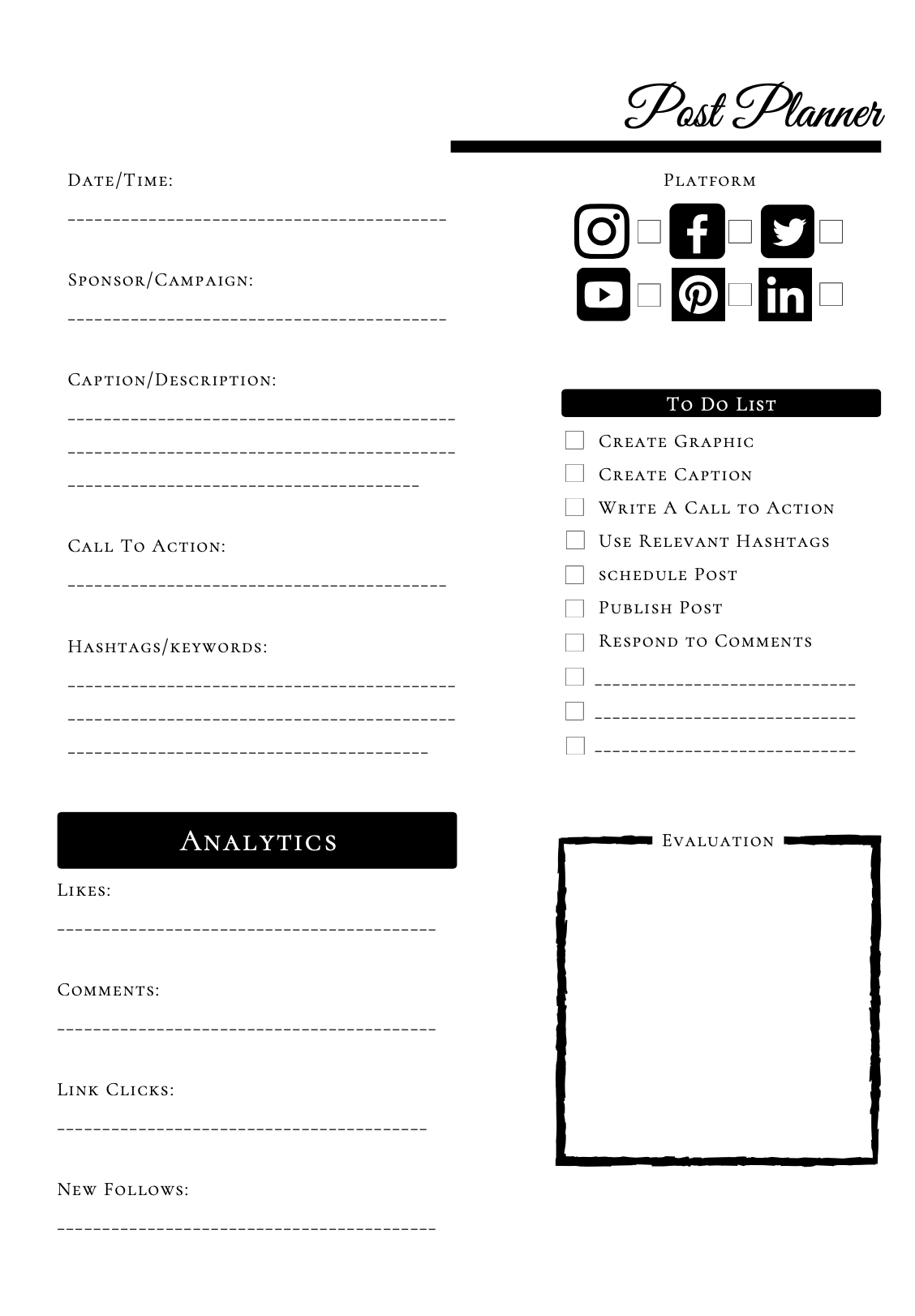 A5 Social Media Planner with wirebound design, featuring 60 pages for organized content planning.