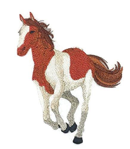 High-quality embroidered patch featuring an American Paint Horse design, suitable for iron-on or sewing applications.