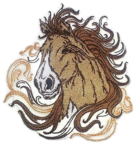 Spirit of Stallions embroidered patch featuring intricate stitching and vibrant colors, perfect for iron-on or sewing onto garments.