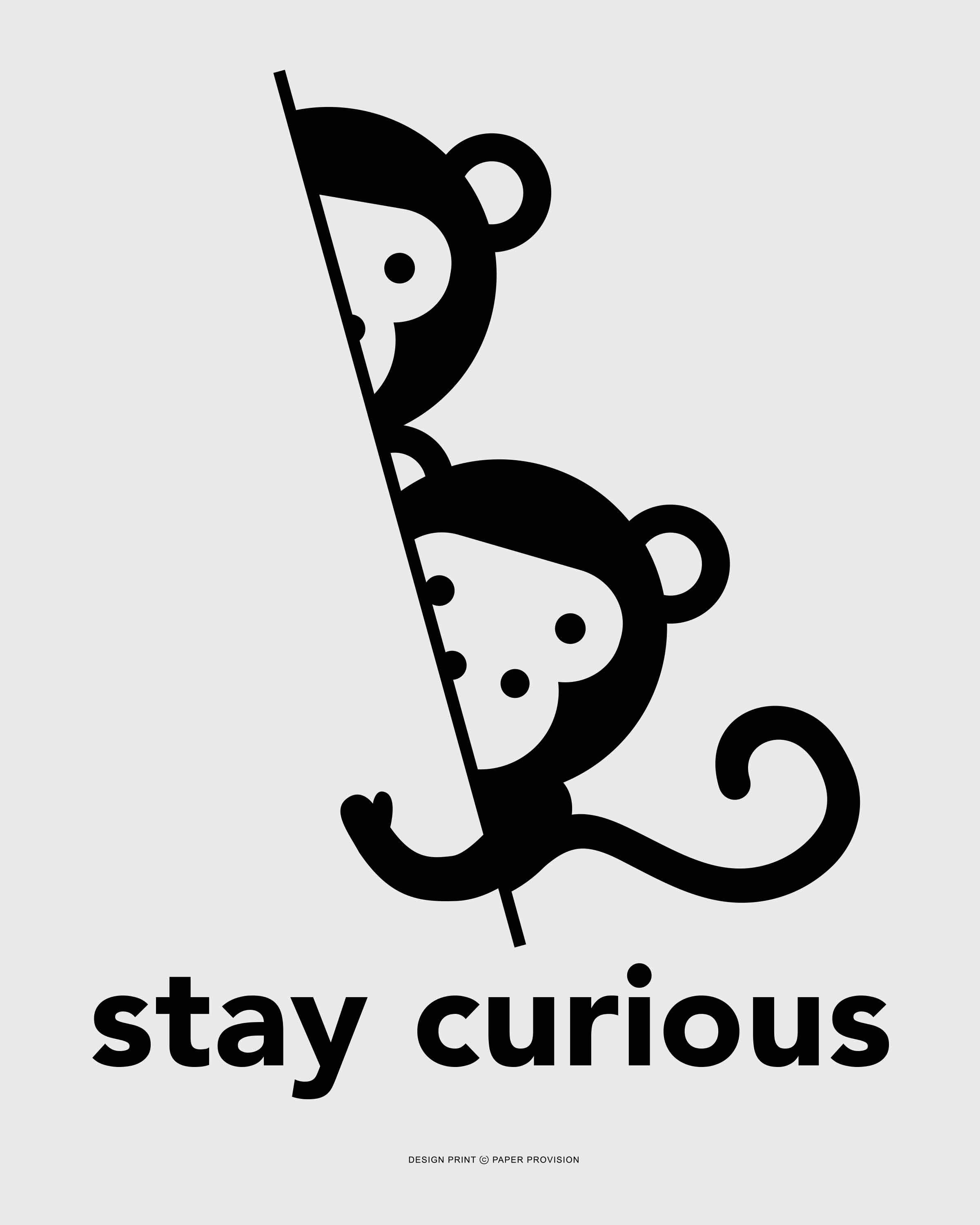 Colorful 'Stay Curious' wall art designed for children's rooms, featuring vibrant graphics that inspire creativity and exploration.