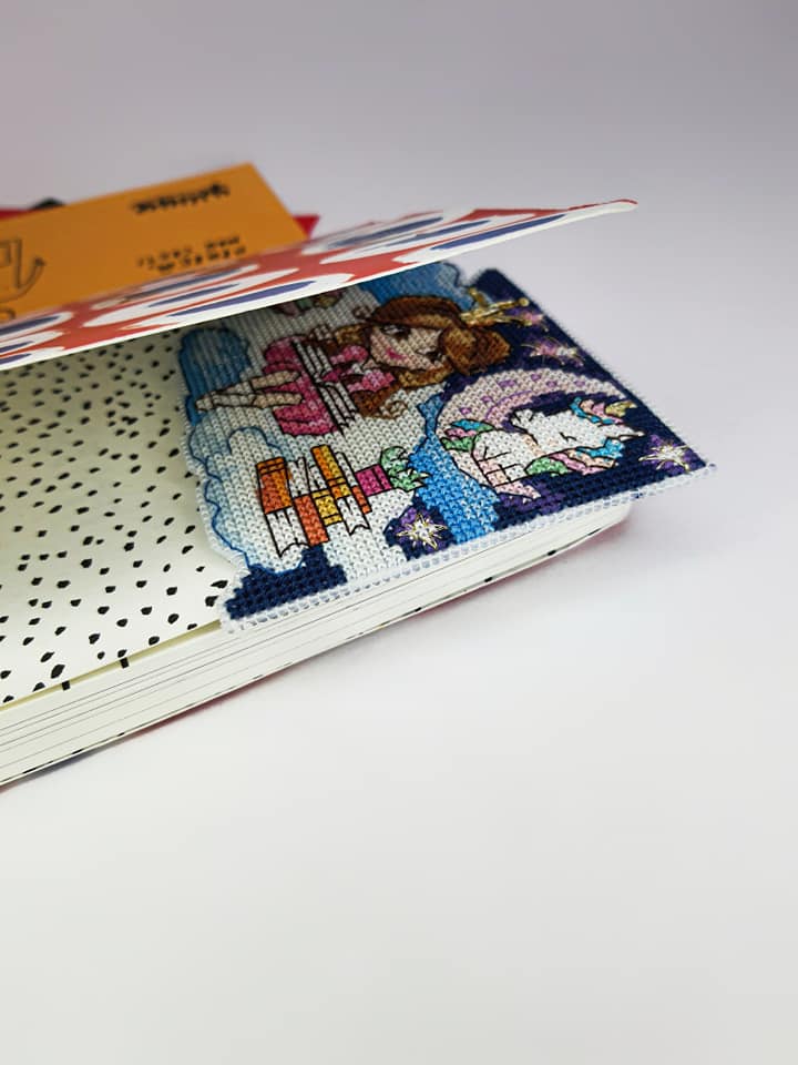 T-81C Counted Cross Stitch Kit featuring a fantasy girl design on a bookmark, showcasing vibrant colors and high-quality materials.