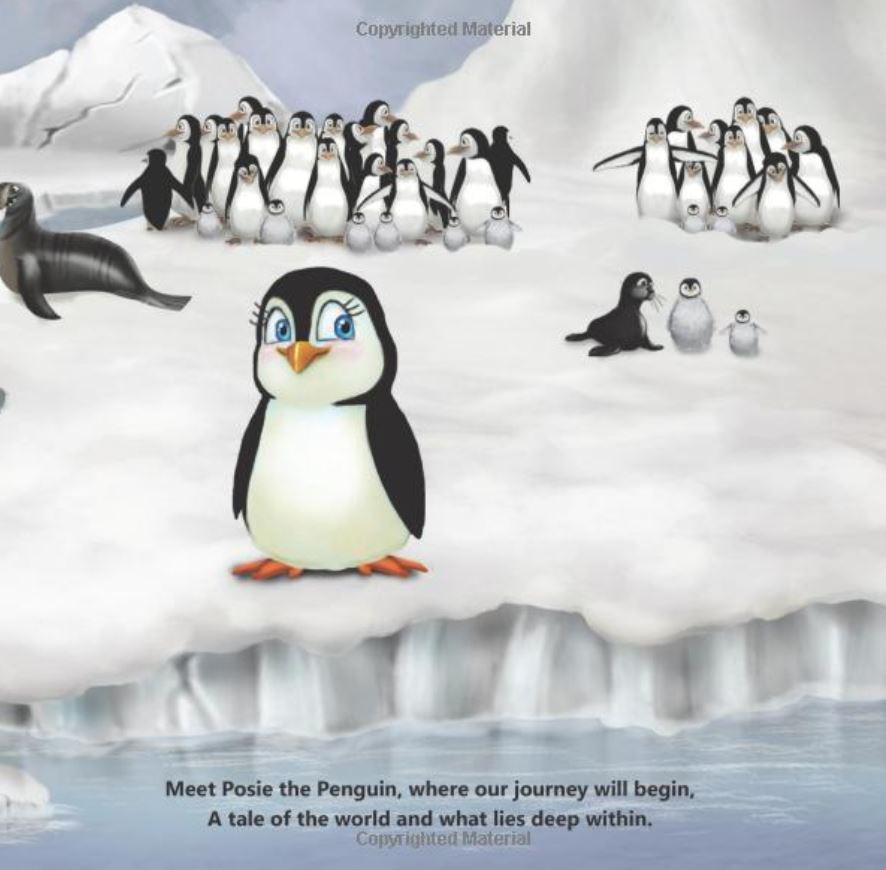 Cover of 'The BIG Happy Life' featuring Posie the Penguin on a colorful adventure, symbolizing self-discovery and happiness.