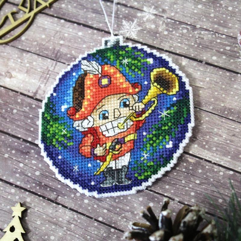 Time to Celebrate P-494 cross stitch kit featuring plastic canvas, colorful threads, and stitching supplies for crafting.