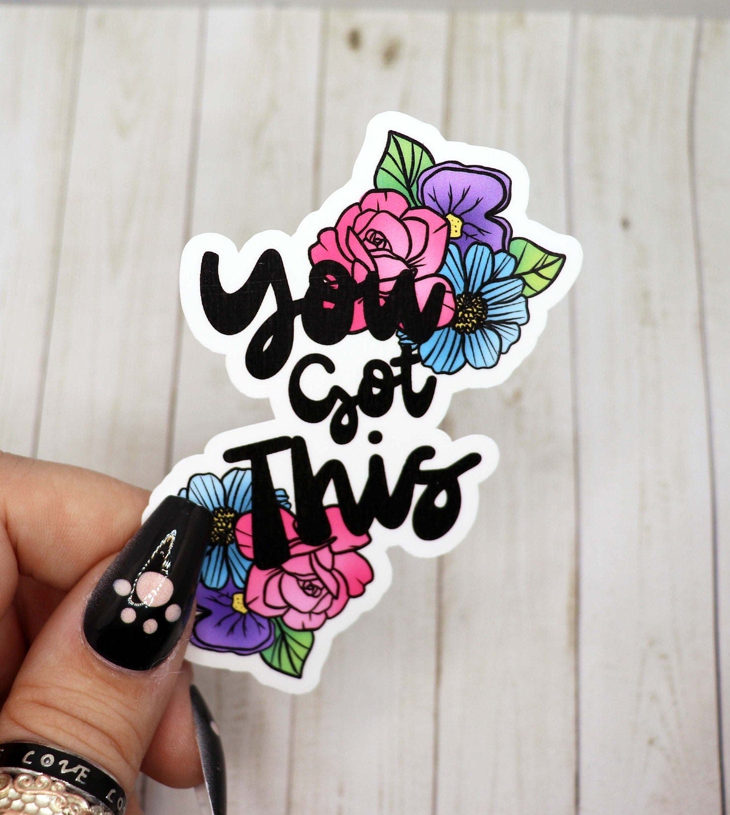 You Got This vinyl sticker on a white background, featuring motivational text in a stylish font.