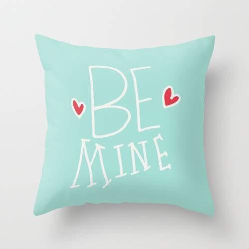 Be Mine Cushion/Pillow featuring a stylish double-sided print, measuring 16x16 inches, made from durable spun polyester poplin fabric.