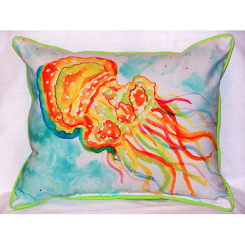 Colorful jellyfish design pillow.