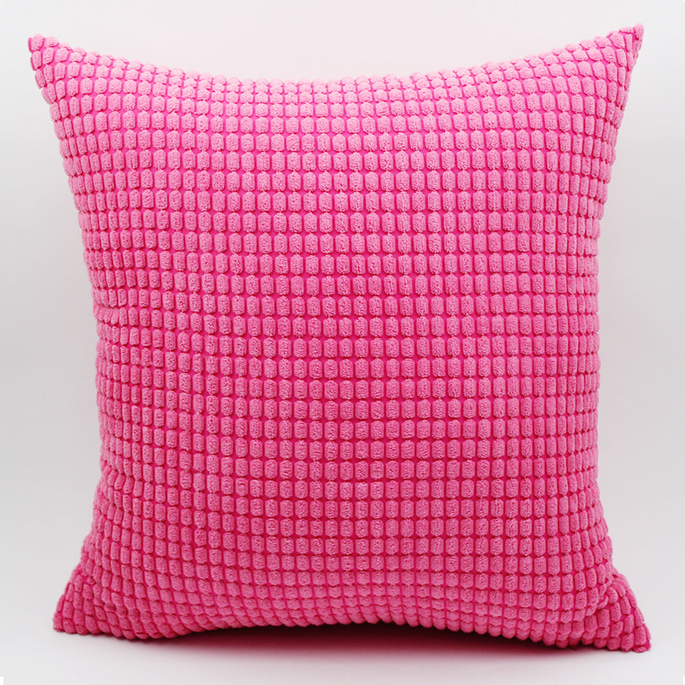 Corn Textured Corduroy Cushion Covers in square and rectangular shapes, showcasing vibrant colors and soft texture.