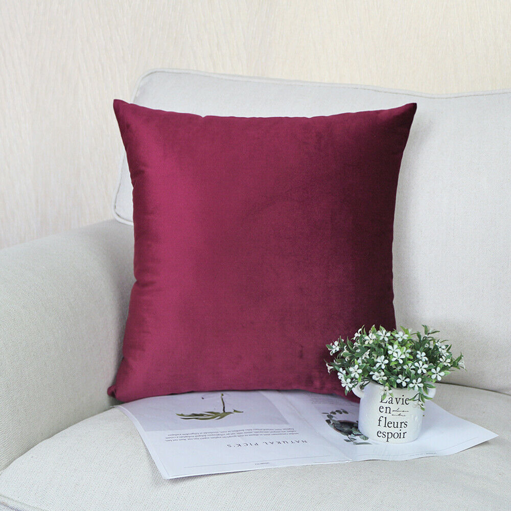 A collection of Dutch Velvet Cushion Covers in various colors, showcasing their luxurious texture and solid pattern, perfect for home decor.