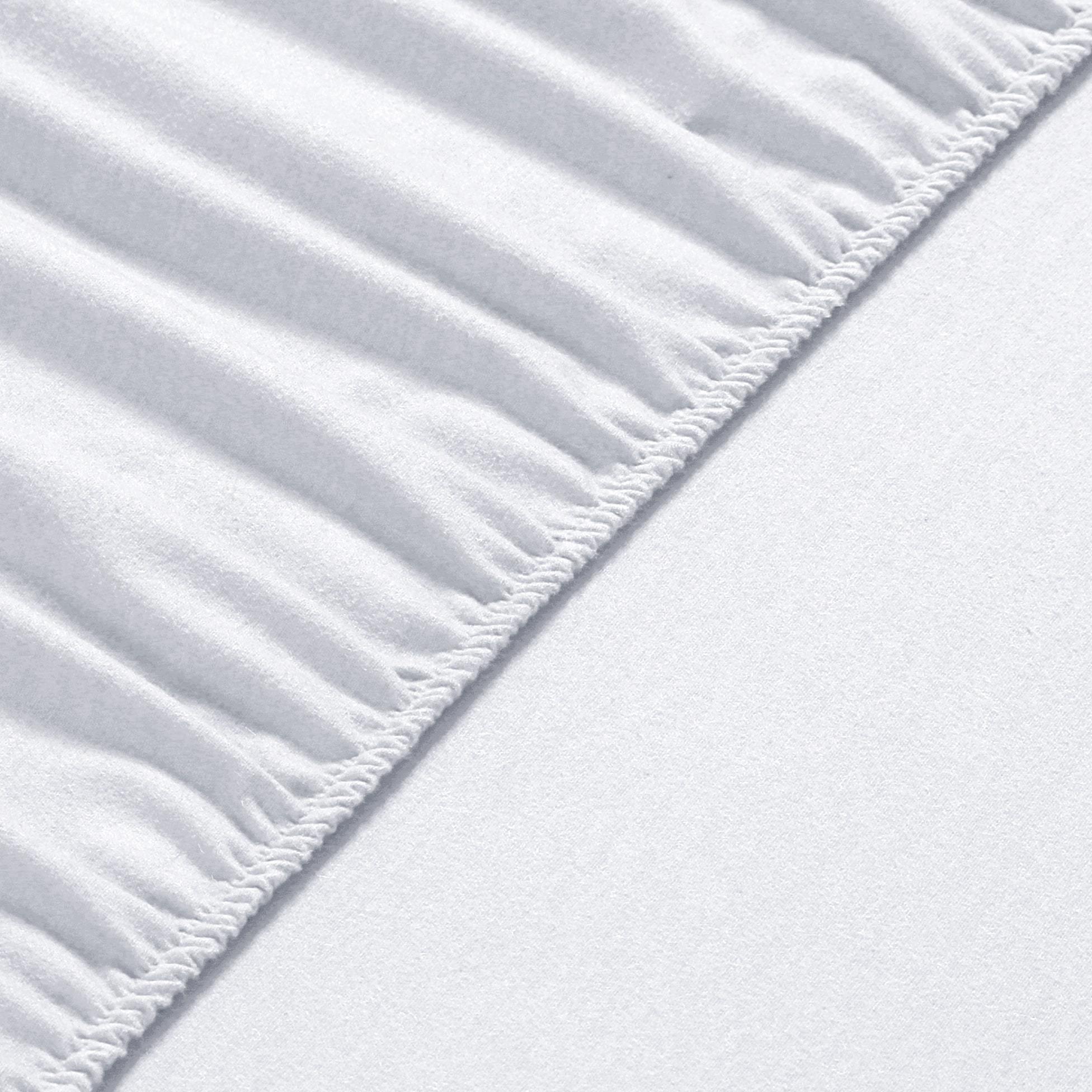 Cozy Flannel Fleece Fitted Sheet in soft cotton-flannel fabric, perfect for cooler nights.