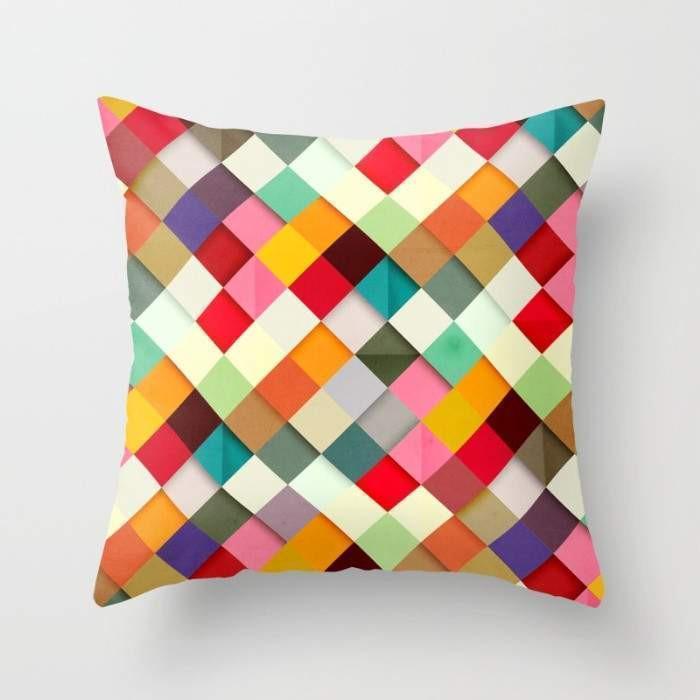 Pass this On Pillow cover featuring a vibrant double-sided print, made from 100% spun polyester poplin fabric, measuring 16" x 16".