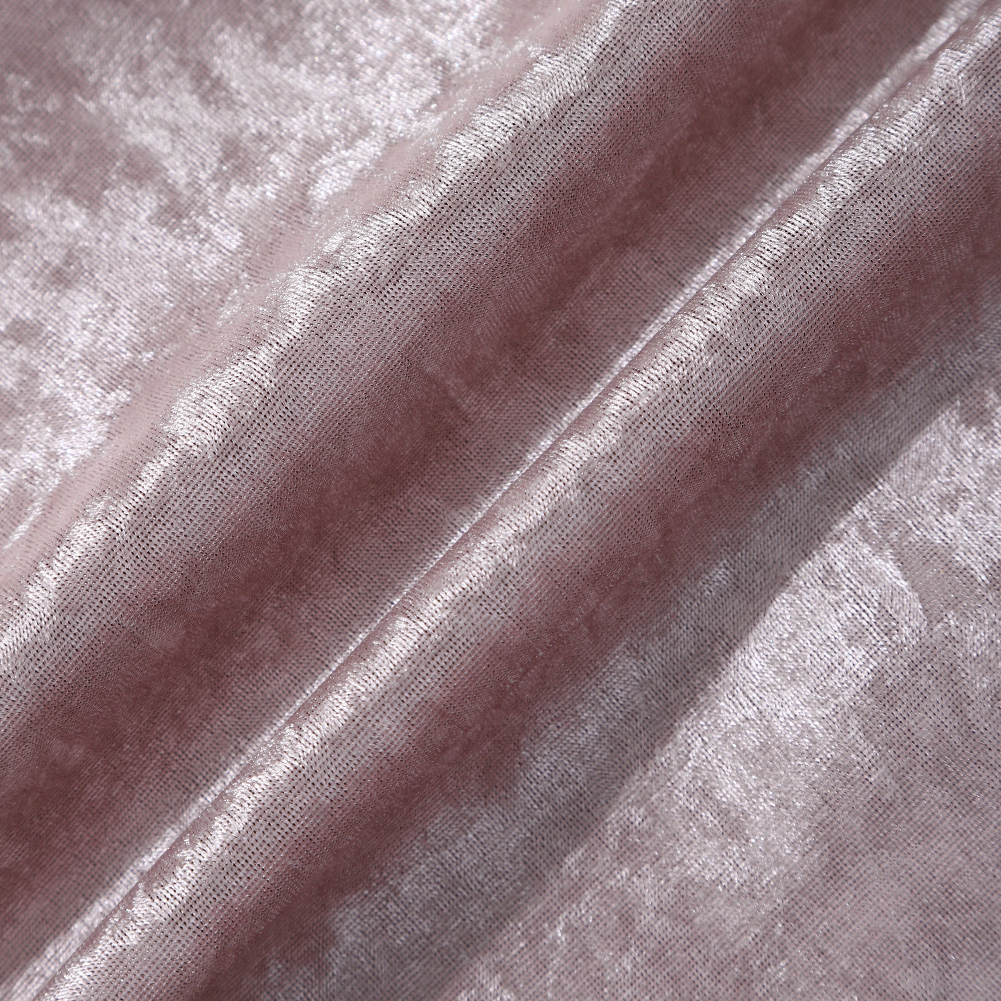 Pink crushed ice velvet square cushion cover, 45X45CM, featuring a luxurious texture and striped pattern.