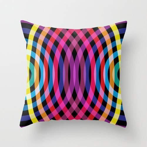 Reverberations Cushion, a stylish 16x16 throw pillow cover with vibrant double-sided print and concealed zipper, perfect for home decor.