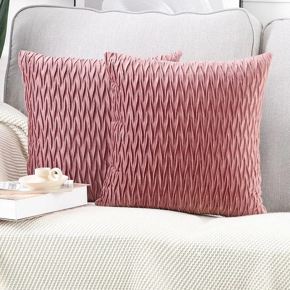 Scissors pattern design velvet cushion cover in three colors, 45 x 45 cm, showcasing a luxurious texture and stylish design.