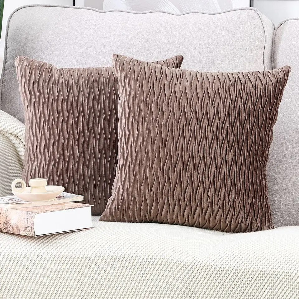 Scissors pattern design velvet cushion cover in three colors, 45 x 45 cm, showcasing a luxurious texture and stylish design.