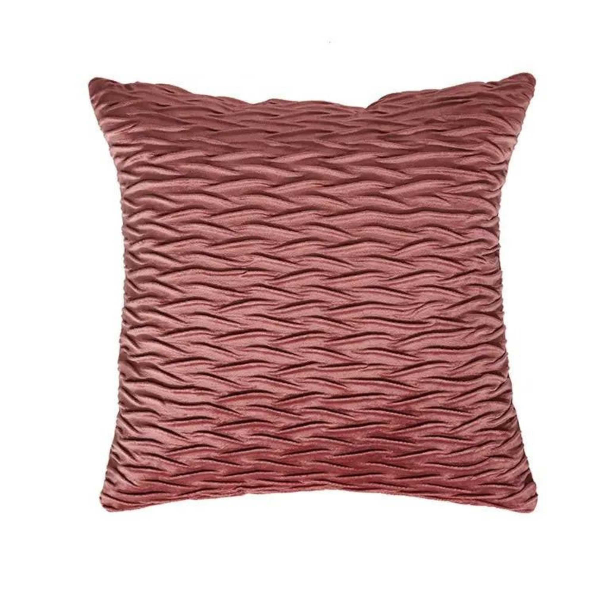 Rusty pink velvet cushion cover with scissors pattern, 45X45CM, perfect for home decor.