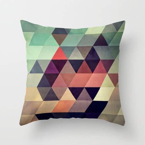 Tyyrppe Cushion/Pillow featuring a stylish double-sided print, made from 100% spun polyester poplin fabric, measuring 16x16 inches.