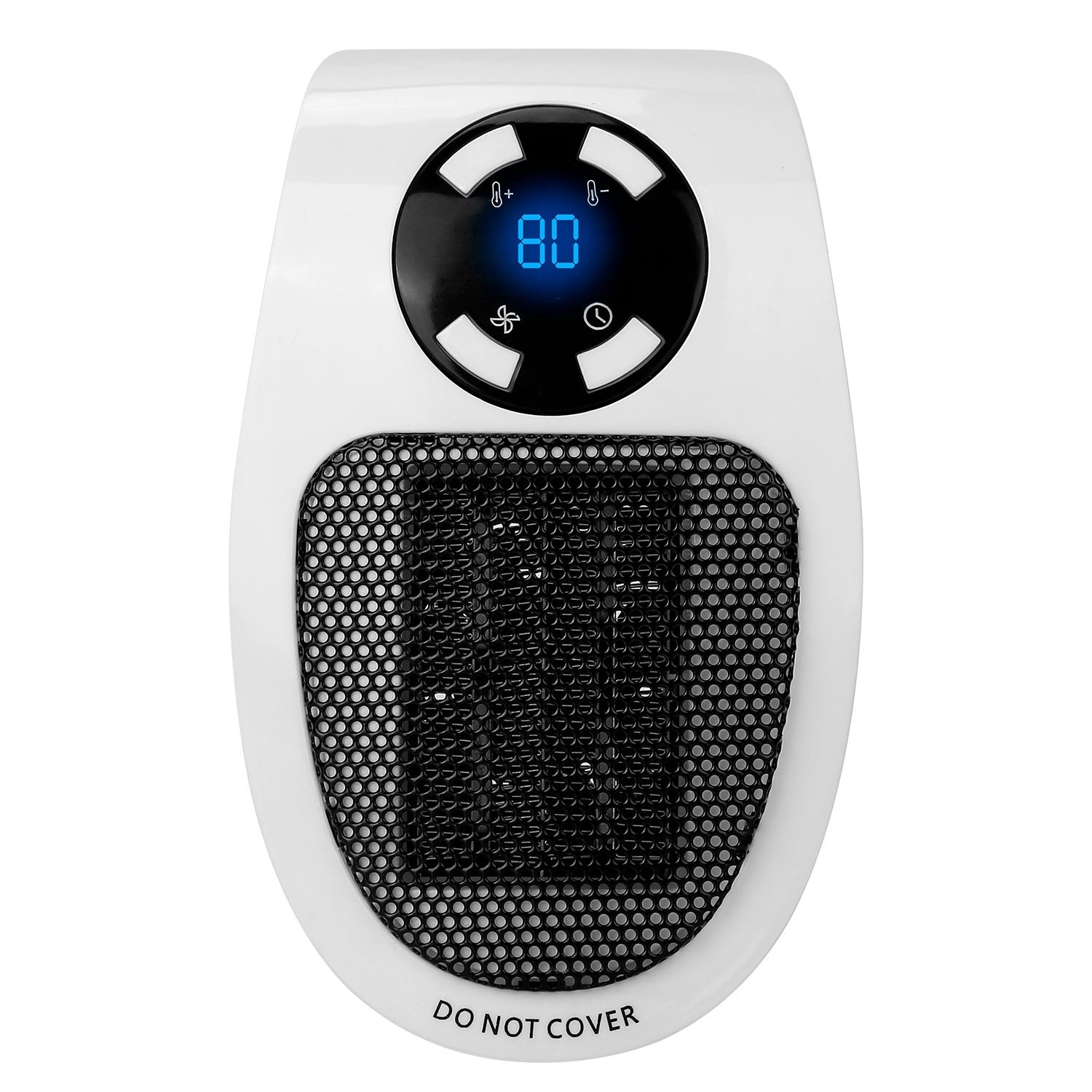 500W Portable Heater Fan with digital thermostat and remote control, designed for efficient heating in small spaces.