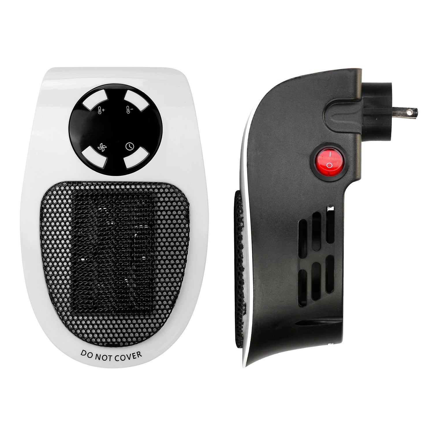 500W Portable Heater Fan with digital thermostat and remote control, designed for efficient heating in small spaces.