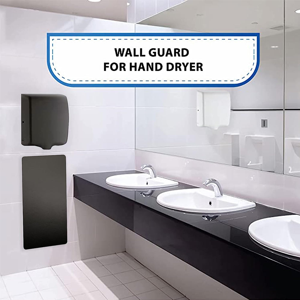 5Seconds Wall Guard for Hand Dryer, stainless steel, modern design, protects walls from water damage, easy to clean and install.