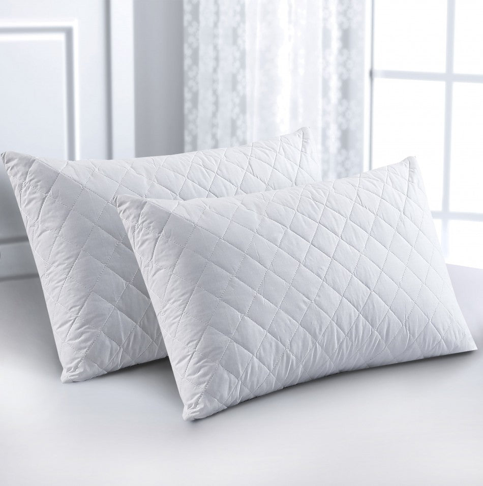 100% Cotton Quilted Fully Fitted King Size Waterproof Mattress Protector with a soft surface and fitted skirt for deep mattresses.