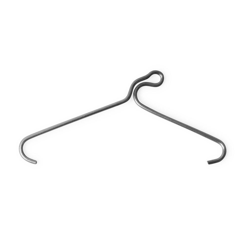 A pack of 10 stainless steel 70mm Brick Crab hooks designed for hanging items on brick walls without damage.