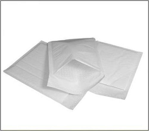 A pack of 10 white bubble padded envelope bags, measuring 22.5cm x 15cm, ideal for shipping and packaging.