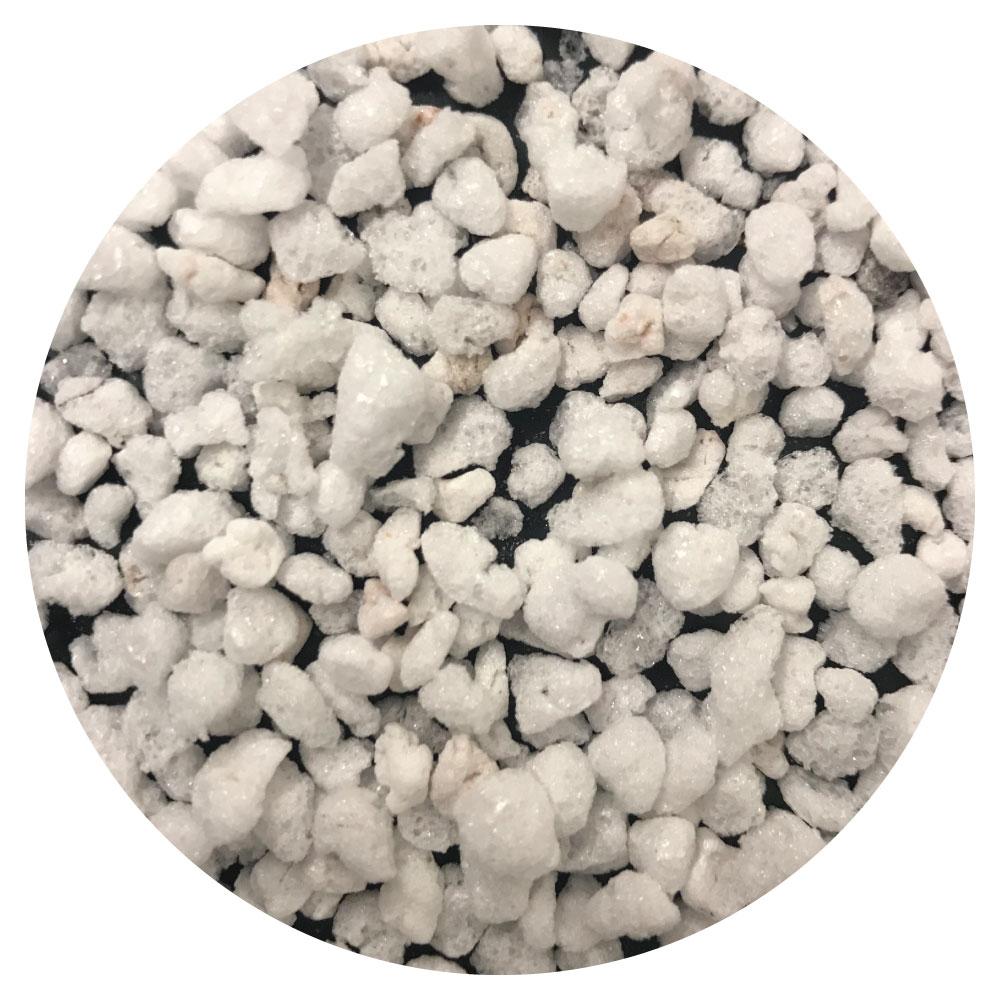 100L bag of coarse organic perlite for gardening, showcasing its lightweight and aerated texture, ideal for potting mixes.